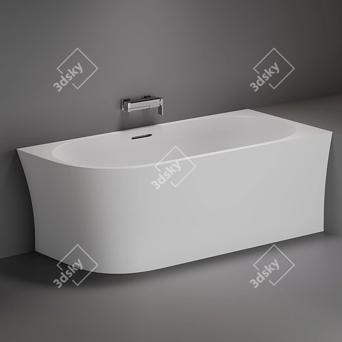 Abber AB9257-1.7: Sleek Acrylic Bathtub 3D model image 1