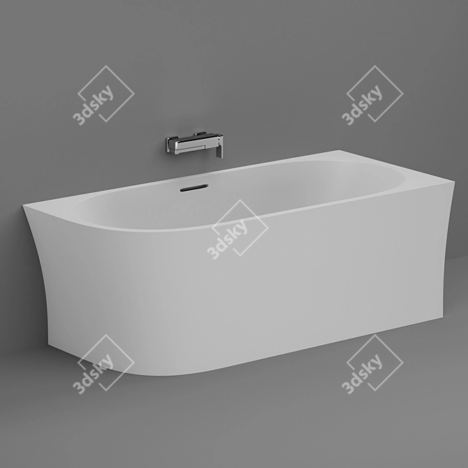 Abber AB9257-1.7: Sleek Acrylic Bathtub 3D model image 4