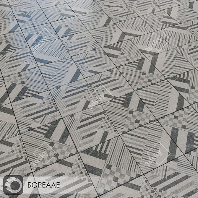 Boreale Ceramic Floor Tiles 30x30 3D model image 1