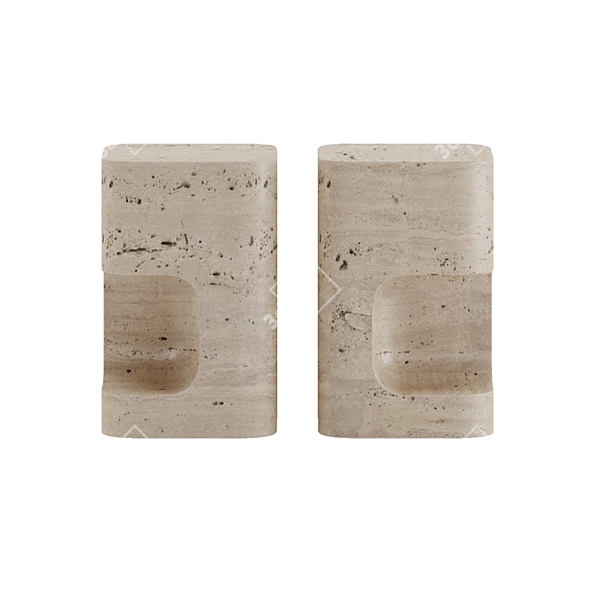 Petra Minimalist Side Table 3D model image 2