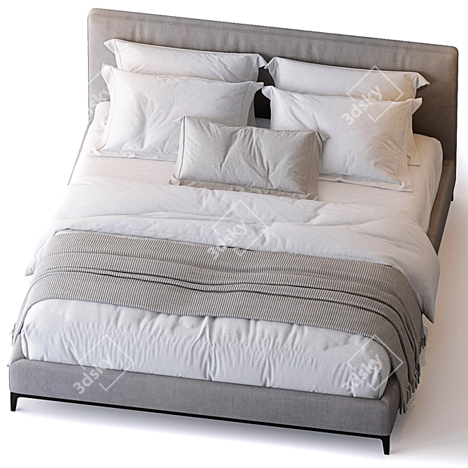 Title: Elegant Andersen Bed by Minotti 3D model image 2