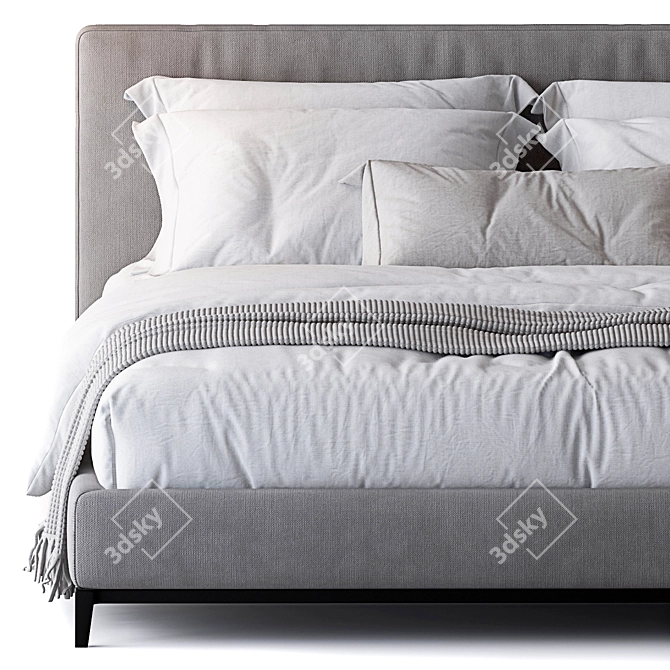 Title: Elegant Andersen Bed by Minotti 3D model image 3