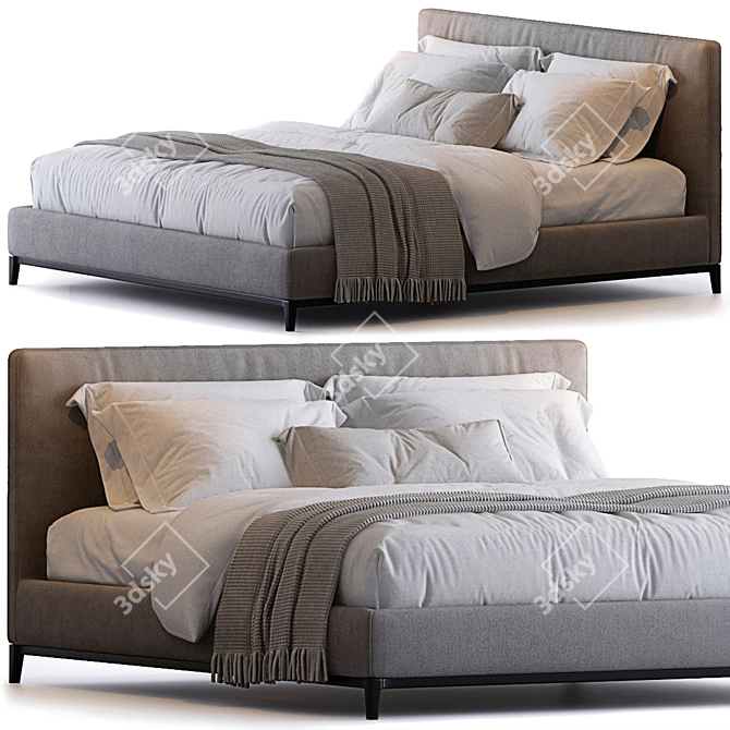 Title: Elegant Andersen Bed by Minotti 3D model image 5