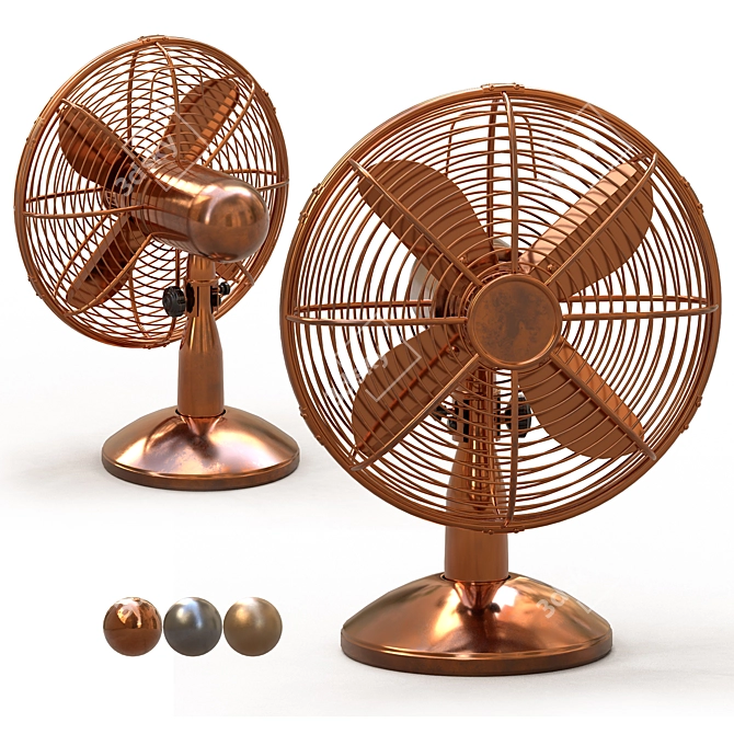 CoolZone 12" Desk Fan 3D model image 2