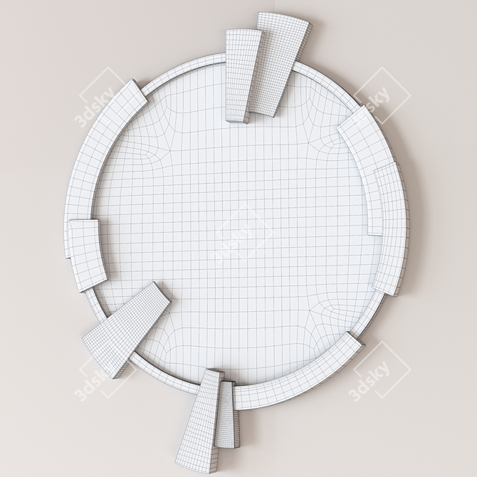Root Walnut Mirror: Timeless Elegance 3D model image 6
