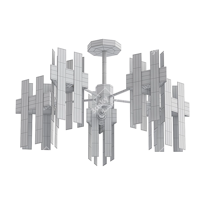 Stylish Loft Ceiling Chandelier by Spada 3D model image 2