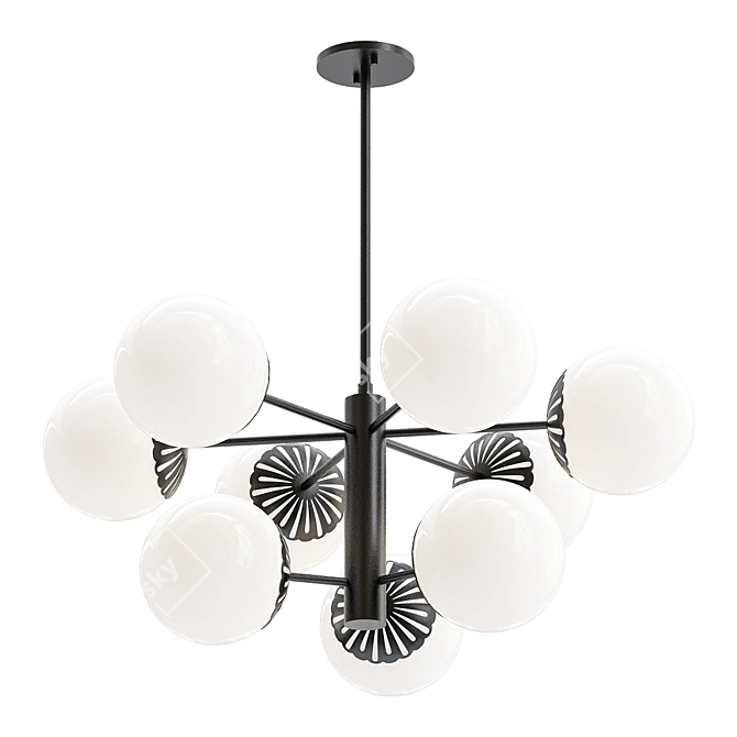 Radiant Brilliance: Paige 9-Light Chandelier 3D model image 1