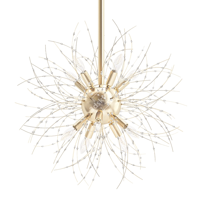 Elegant Chiffon Small Chandelier 3D model image 1