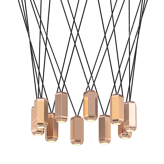 Clustered Elegance: Brixton Pendant 3D model image 1