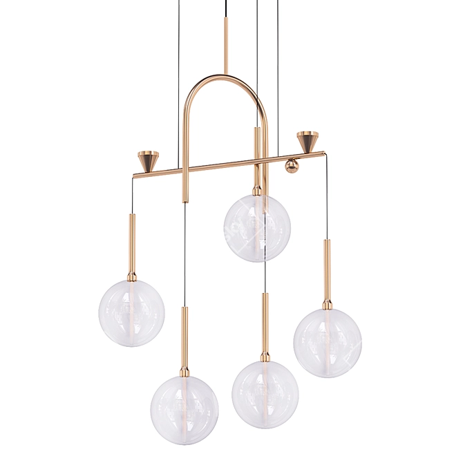 Luminous Elegance: Dewdrops Pendant 3D model image 1