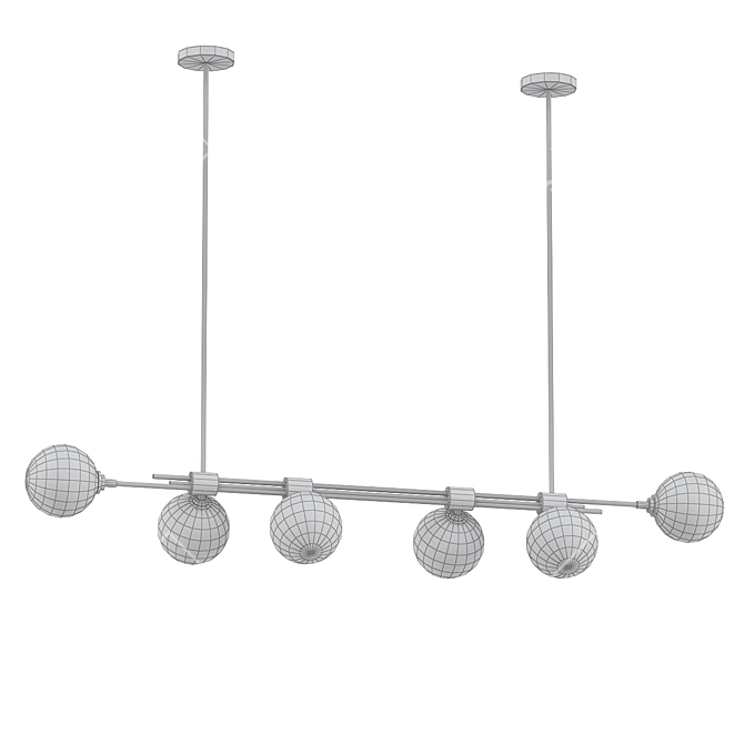 Elegant Trilogy Pendant Illuminates 3D model image 2