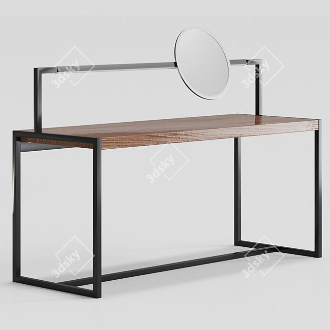 Sleek Aluminium Dressing Table 3D model image 2