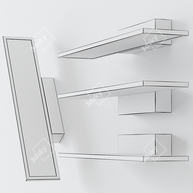 BlancoWhite R1 Wall Sconce: Sleek Spanish Design 3D model image 3