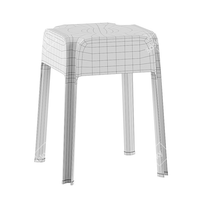 Pedrali Rubik 450mm Stool 3D model image 4