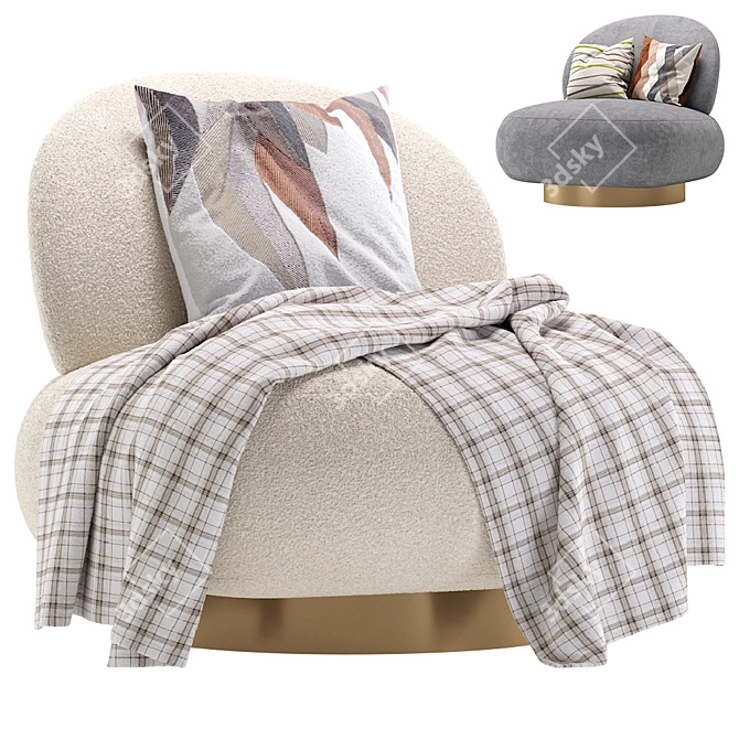 Sleek Swivel Chair Clement: Stylish and Versatile 3D model image 1