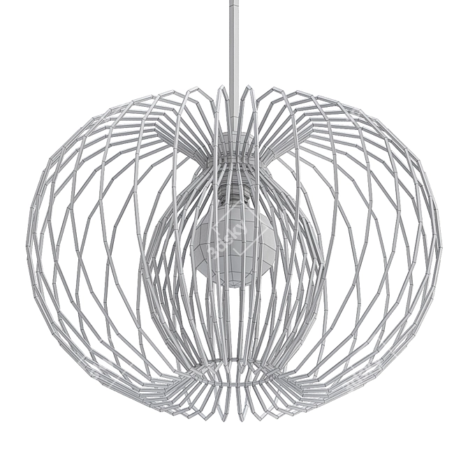 Elegant Jasmine Pendant 3D model image 2