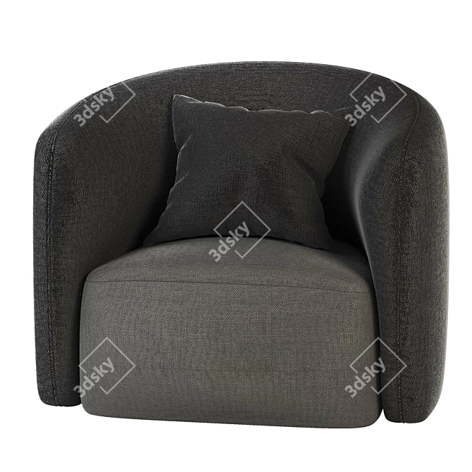 Elegant ilam Armchair 3D model image 1