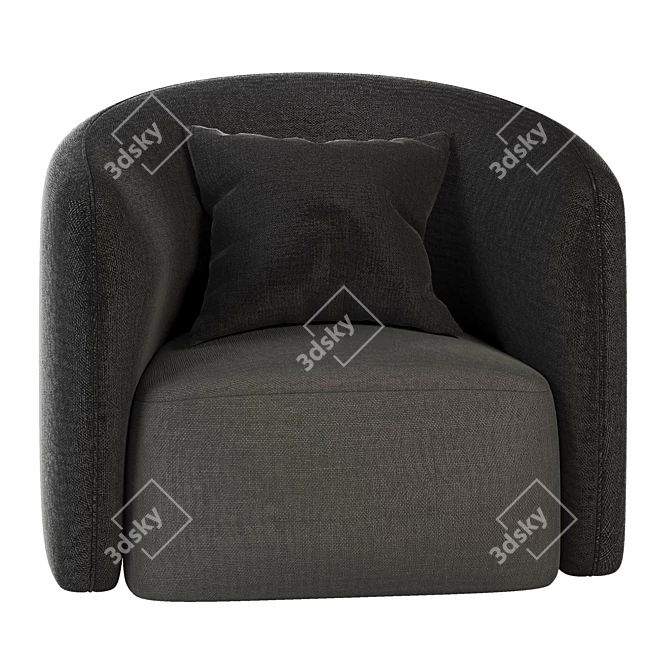 Elegant ilam Armchair 3D model image 2