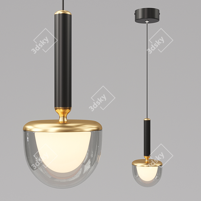 Elegant LED Pendant Light 3D model image 1