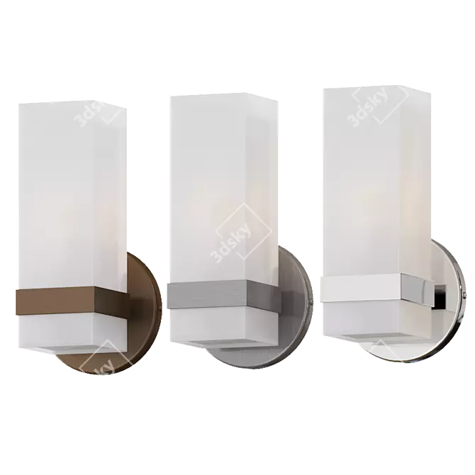 Minimalist Elegance: Bratto Sconce 3D model image 1