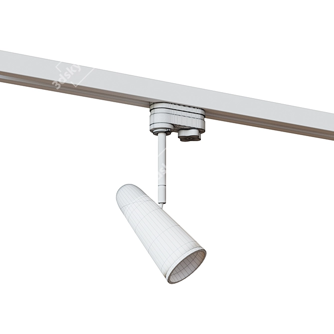 Sleek White Track Light - Lao 3D model image 2