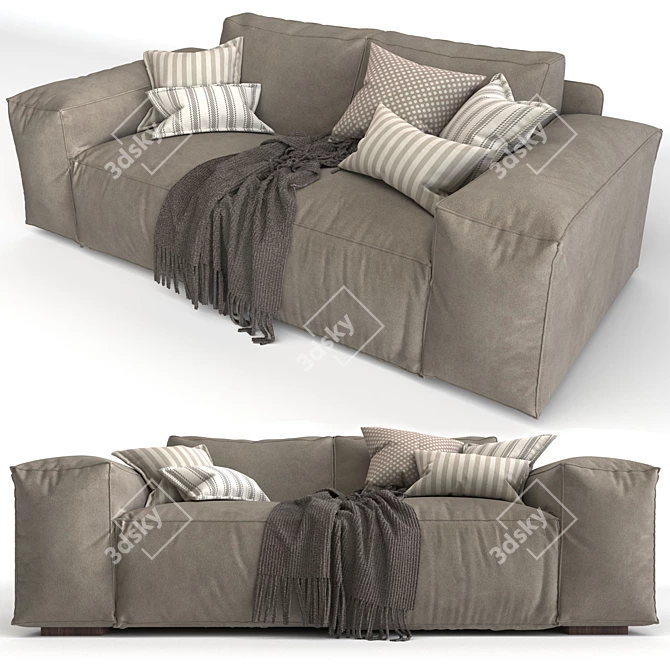 Sleek Sacai Gamma Sofa 3D model image 2