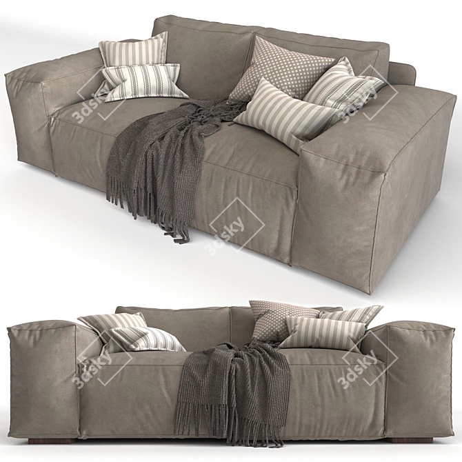 Sleek Sacai Gamma Sofa 3D model image 5