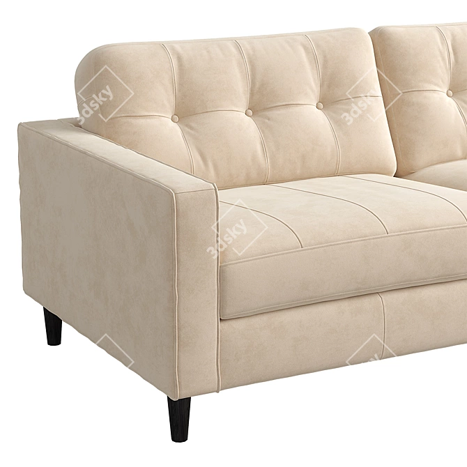 Bergen Three Seater Sofa: Modern and Stylish 3D model image 2