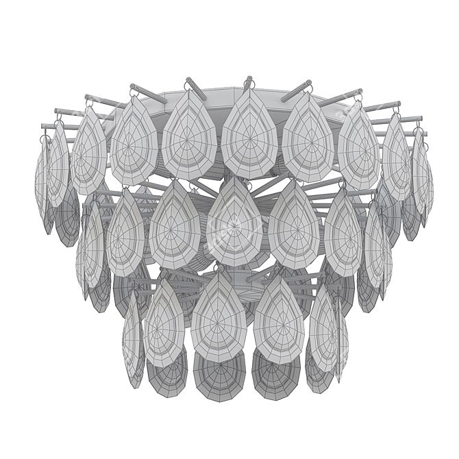 Elegant Liscia Flush Mount Light 3D model image 2