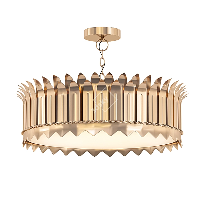 Suzanne Kasler Leslie 16" Semi-Flush: Elegance Illuminated 3D model image 1