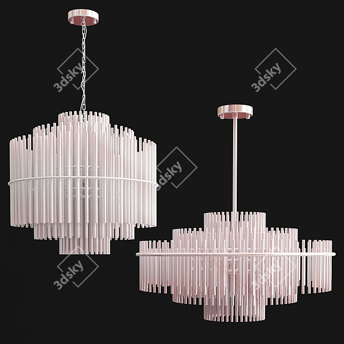 Exquisite Elegance: Forte & Nocturne Chandelier 3D model image 2