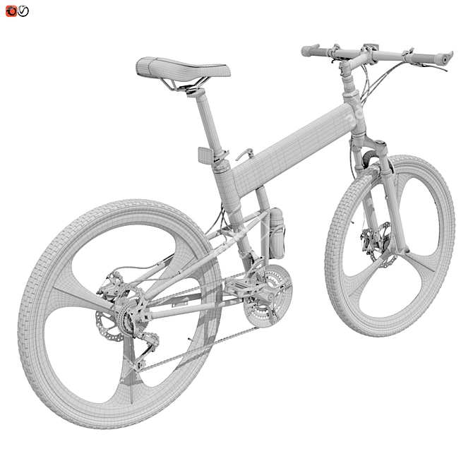 Mercedes Mountain Bike: Superior Performance & Style 3D model image 3