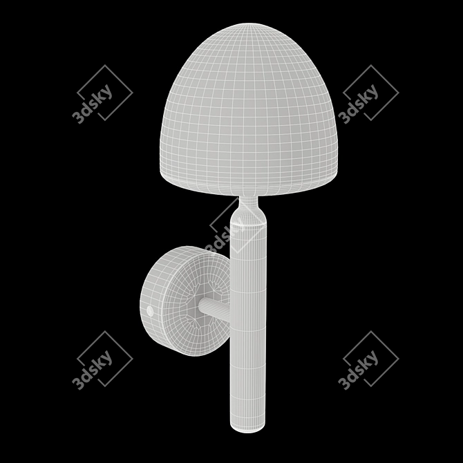 Vigy LED Wall Sconce with Transparent Glass Shade 3D model image 2