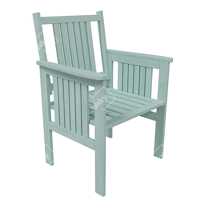 Modern Wooden Chair | Handcrafted Design 3D model image 2