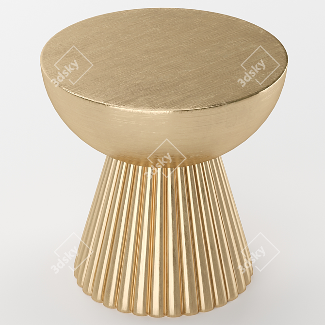 Brass Set: Stylish Side Tables 3D model image 3