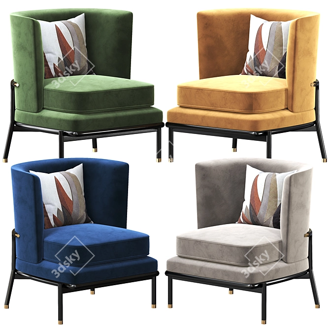 Modern Armchair Gae: 3D Model 3D model image 2