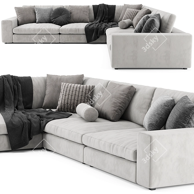 Modern Article Beta L Sofa 3D model image 2