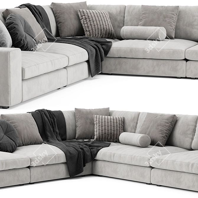 Modern Article Beta L Sofa 3D model image 3