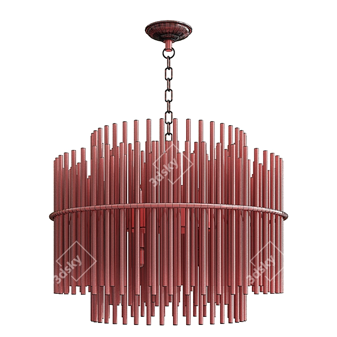Elegant Glass Chandelier - FUMAT 3D model image 2