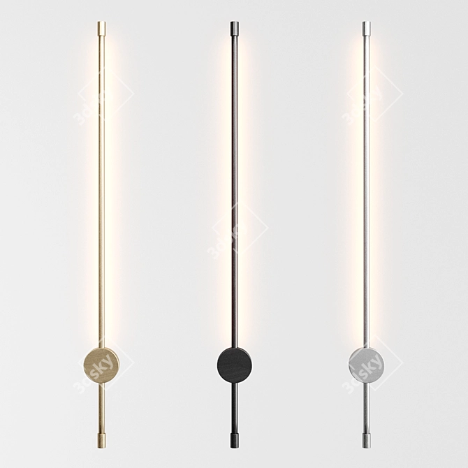 Elegant Wall Sconce 3D model image 1