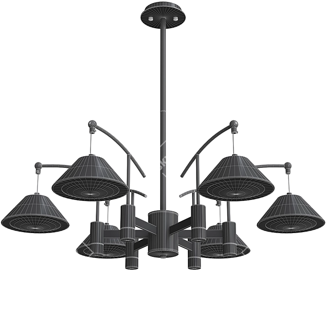 Elegant Ardis Chandeliers Set 3D model image 6