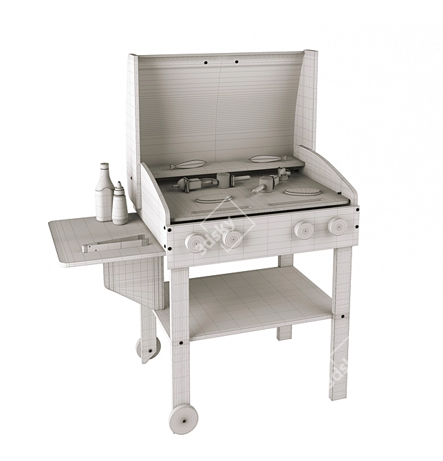 Gourmet Grill Kids' Toy: Hape's Perfect Playtime Barbecue 3D model image 3