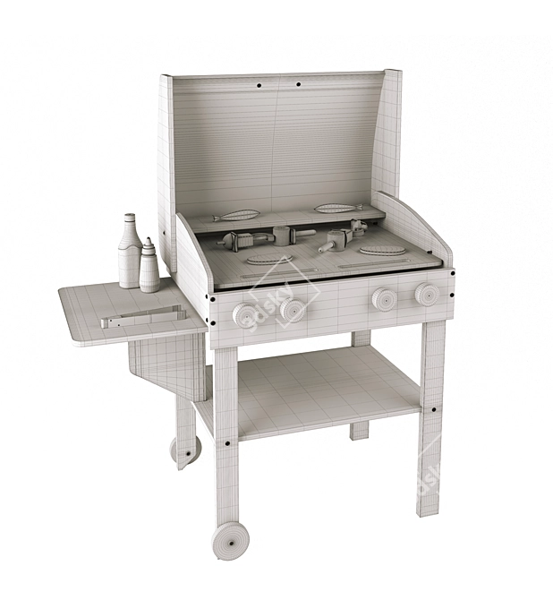 Gourmet Grill Kids' Toy: Hape's Perfect Playtime Barbecue 3D model image 4