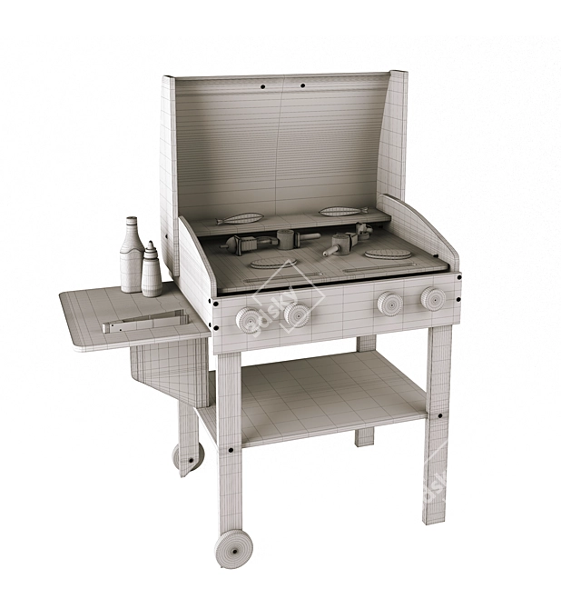Gourmet Grill Kids' Toy: Hape's Perfect Playtime Barbecue 3D model image 5