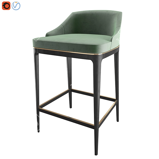 MINDEL Bar Stool: 3Dmax File, Full Texture 3D model image 1