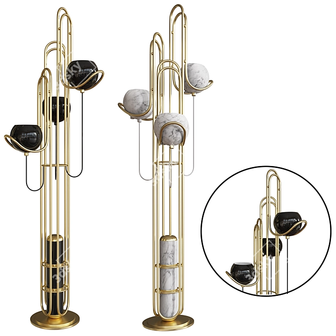 Elegant Neil Floor Lamp: Vray & Corona Compatible 3D model image 1