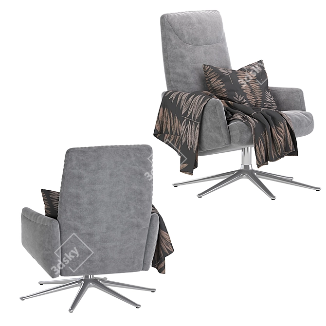 LUCCA Armchair: Sleek and Stylish Seating 3D model image 2