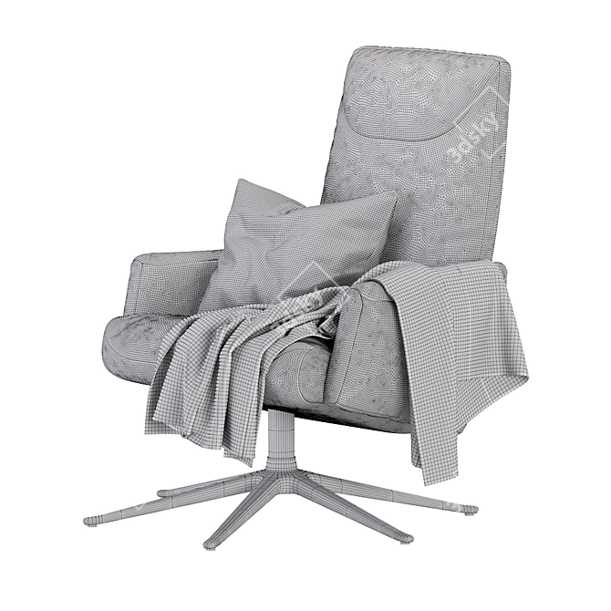 LUCCA Armchair: Sleek and Stylish Seating 3D model image 3