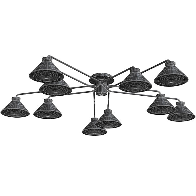 Lustrous Loren Chandeliers Set 3D model image 2