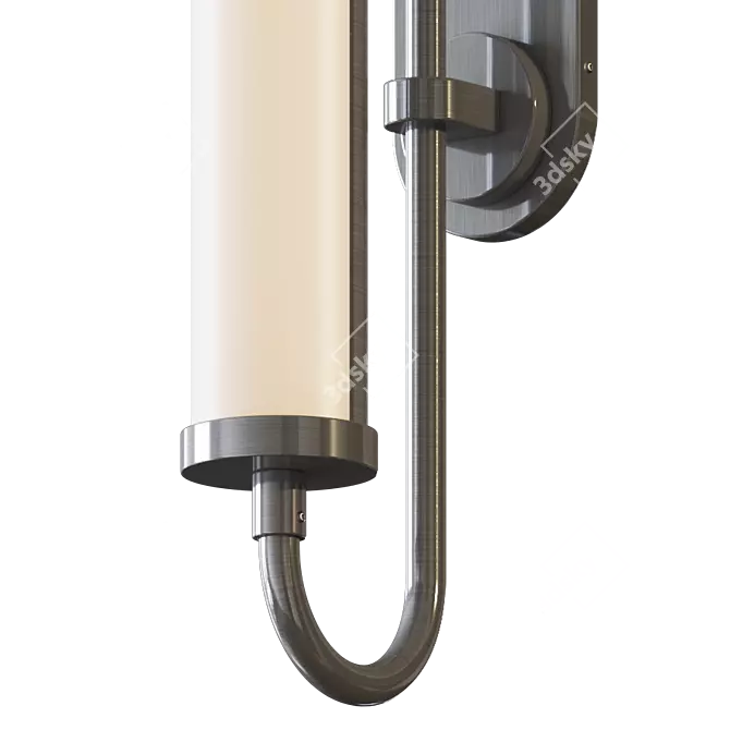 Industrial Bauhaus Revamped Wall Light 3D model image 2